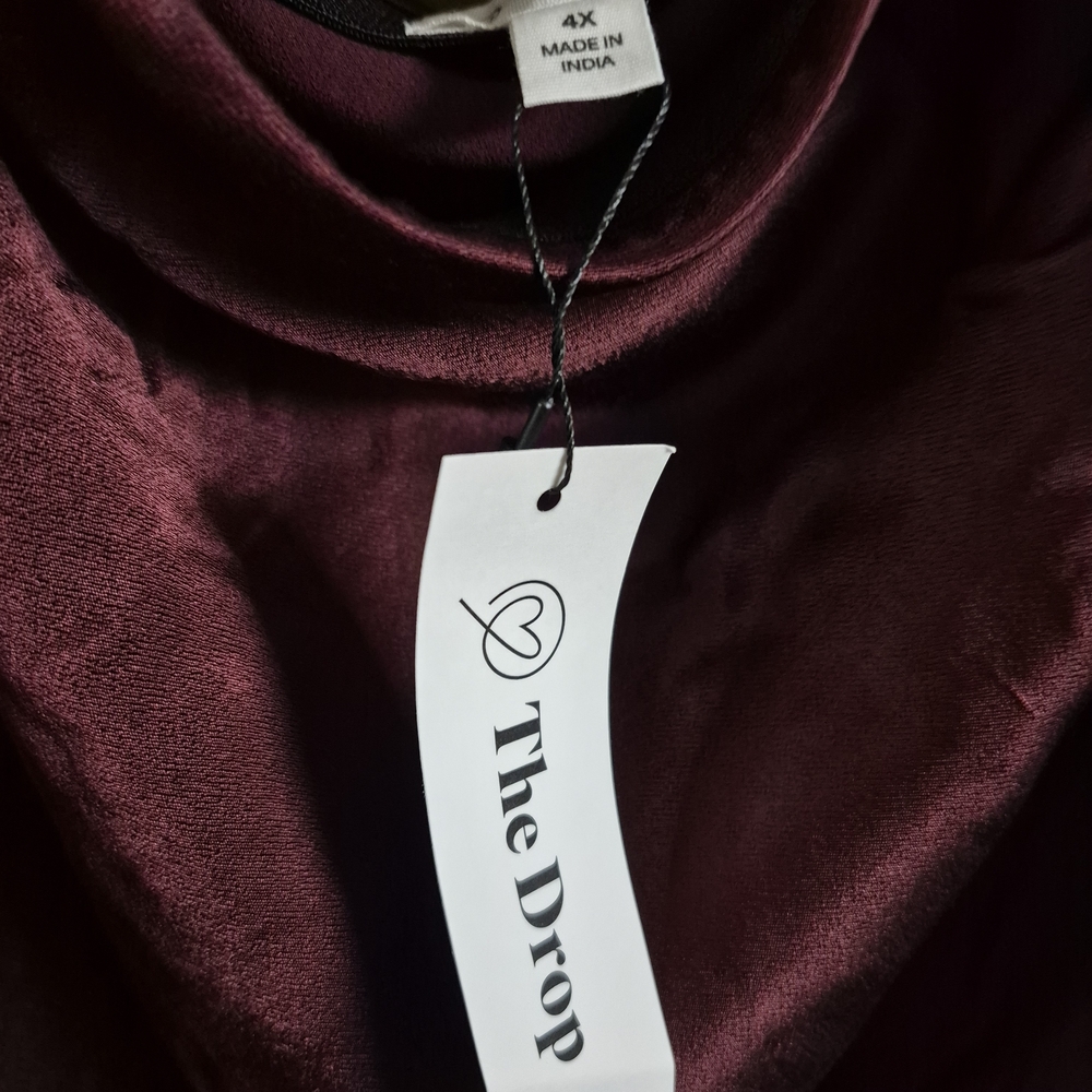 The Drop Women's Burgundy Truffle Maxi Skirt Size 4X (28-30) - Picture 5 of 6